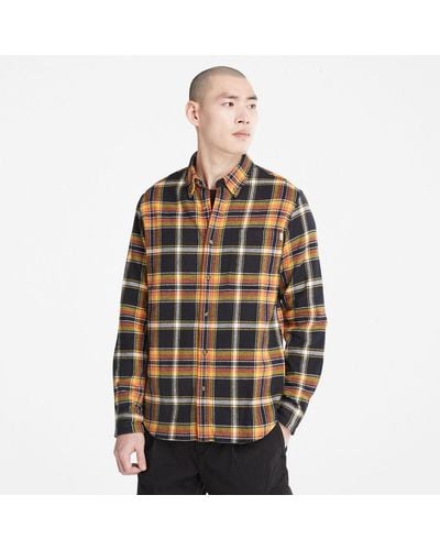 Timberland Heavy Flannel Check Shirt - Black