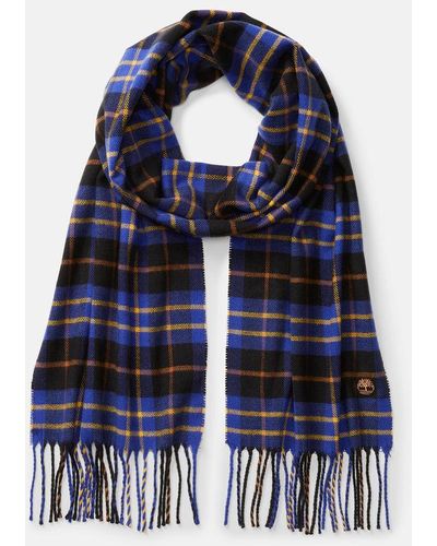 Timberland Cape Neddick Check Scarf With Gift Box - Blue