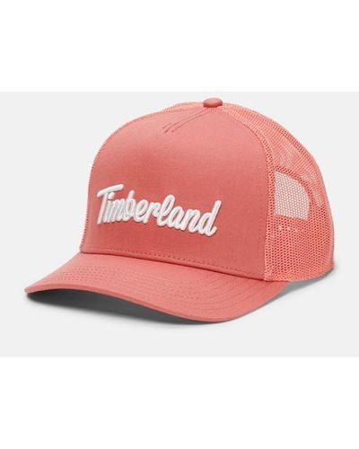 Timberland 3d Embroidery Trucker Hat - Pink