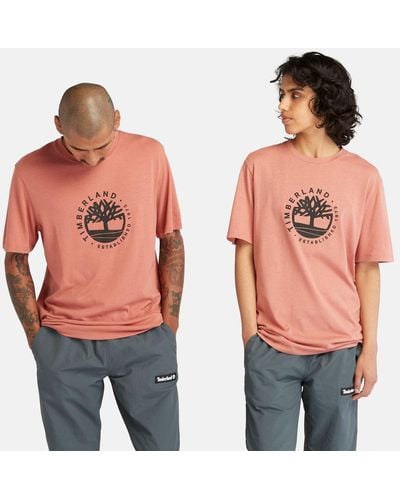 Timberland All Gender Refibra Logo Graphic Tee - Red