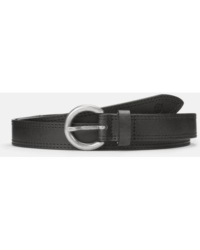 Timberland 1"/25mm Oval Buckle Belt For Women In Black, Woman, Black, Size: L