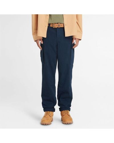 Timberland Twill Cargo Trousers - Blue