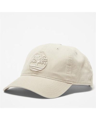Timberland Soundview Cotton Baseball Cap For Men In Beige, Man, Beige - White