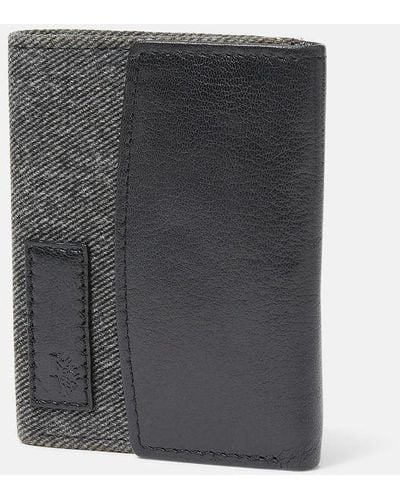 Timberland Canvas And Leather Billfold Wallet - Grey