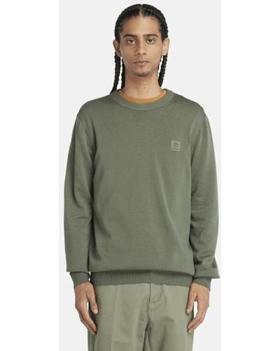 Timberland Garment-dyed Jumper For Men In Green, Man, Green, Size: 3xl