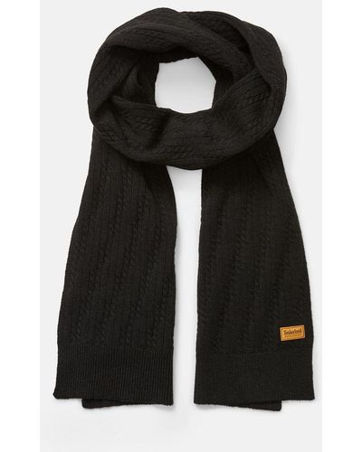 Timberland Gradation Cable-knit Scarf - Black