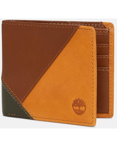 Timberland Patchwork Billfold Wallet - Brown