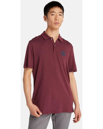 Timberland Logo Polo With Refibra Technology - Red