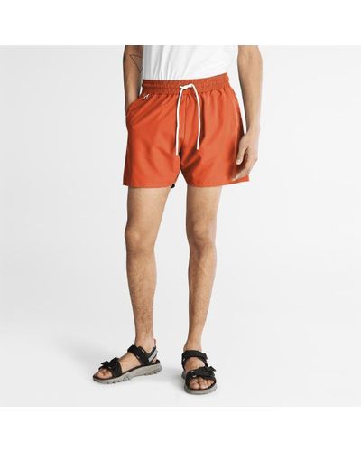 Timberland Sunapee Lake Swim Shorts For Men In Orange, Man, Orange, Size: L