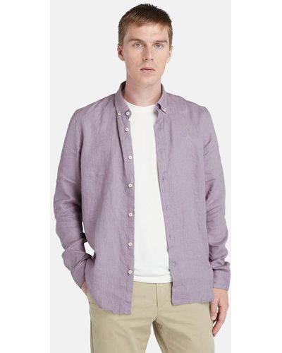 Timberland Mill Brook Linen Shirt - Purple