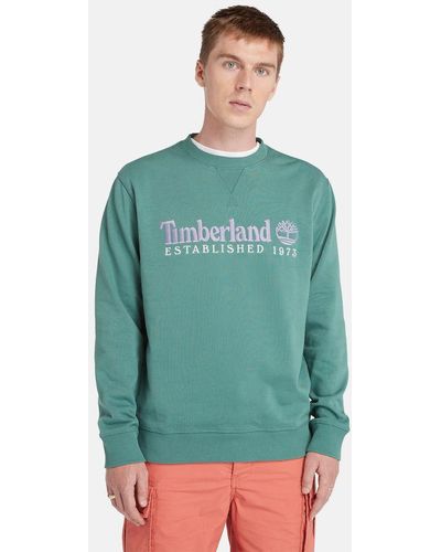 Timberland Est. 1973 Logo Crewneck Sweatshirt - Green