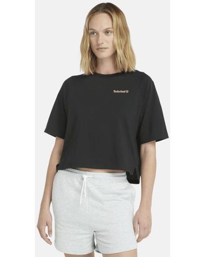 Timberland Moisture-wicking T-shirt For Women In Black, Woman, Black, Size: L