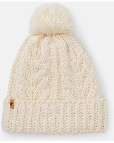 Timberland Autumn Woods Cable-knit Beanie - Natural