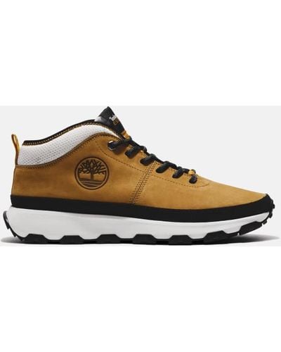 Timberland Winsor Lace-up Trainer For Men In Yellow, Man, Yellow, Size: 6.5 - Brown