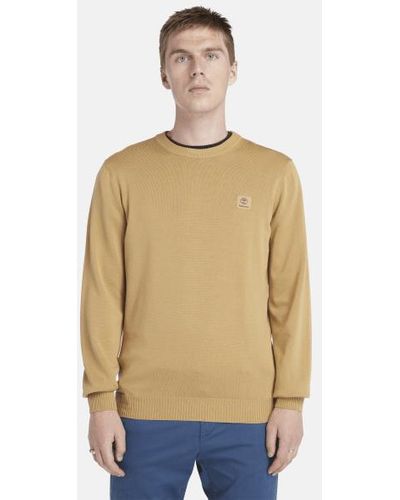 Timberland Garment-dyed Jumper For Men In Dark Yellow, Man, Yellow, Size: 3xl - Natural