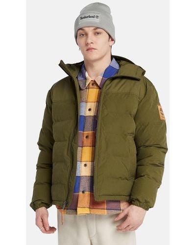 Timberland Mountain Welch Hooded Water Repellent Puffer Jacket - Green