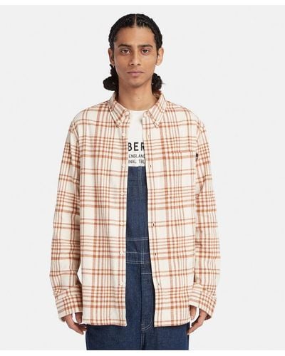 Timberland Heavy Flannel Check Shirt - Brown