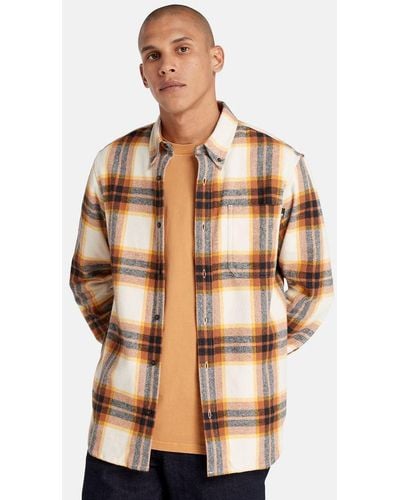 Timberland Checked Flannel Shirt - Brown