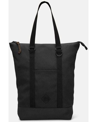 Timberland Canvas And Leather Tote Backpack - Black