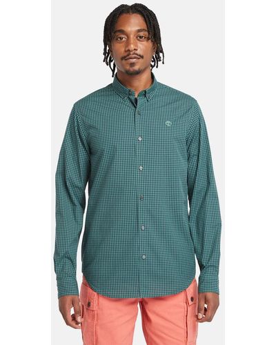 Timberland Micro-gingham Poplin Shirt - Green