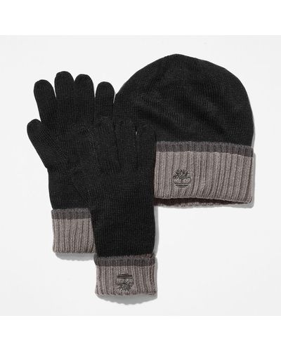 Timberland All Gender Beanie And Glove Gift Set - Black