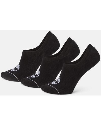 Timberland All Gender 3 Pack Bowden Liner No-show Socks - Black