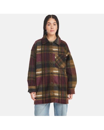 Timberland Wool Shirt Coat - Brown