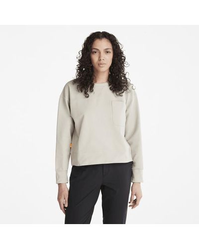 Timberland Timberloop Hybrid Sweatshirt For Women In Grey, Woman, Light Grey, Size: L - White
