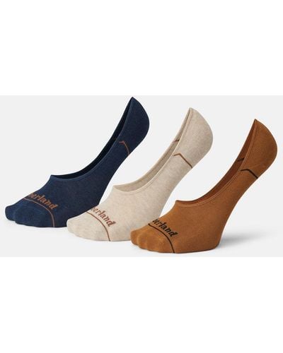 Timberland All Gender 3 Pack Bowden Liner No-show Socks - Blue