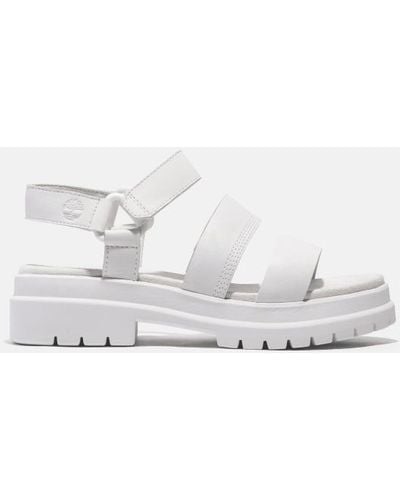 Timberland London Vibe 3-strap Sandal For Women In White, Woman, White, Size: 3.5