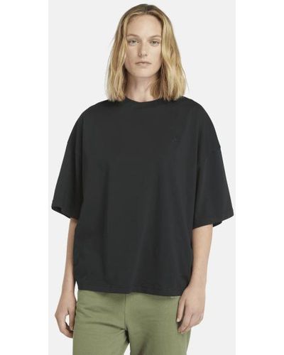 Timberland Oversized T-shirt For Women In Black, Woman, Black, Size: L