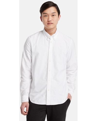 Timberland Long Sleeve Oxford Shirt - White