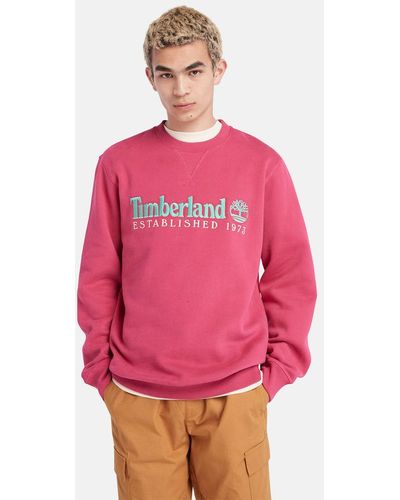 Timberland Est. 1973 Logo Crew Sweatshirt - Pink