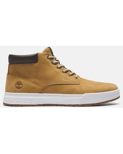 Timberland Maple Grove Leather Chukka For Men In Yellow, Man, Yellow, Size: 6.5 - Brown