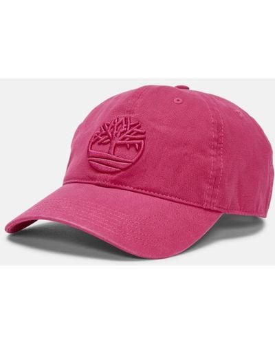 Timberland Soundview Cotton Baseball Cap For Men In Pink, Man, Pink