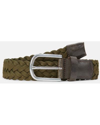 Timberland 1.4"/35mm Braided Belt - Green