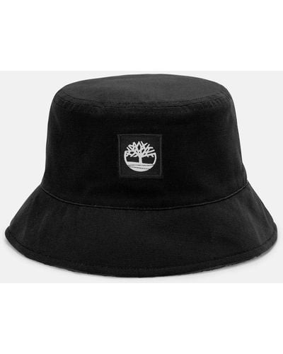 Timberland Reversible Bucket Hat With High Pile Fleece Lining - Black