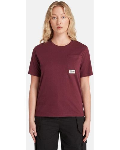Timberland Angled Pocket T-shirt - Red