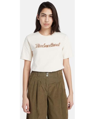 Timberland Texture Logo T-shirt - Brown