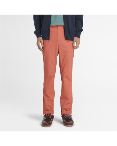 Timberland Poplin Chinos For Men In Light Orange, Man, Orange, Size: 29 - Blue