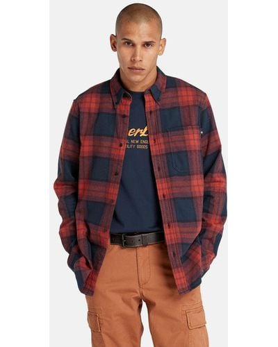 Timberland Checked Flannel Shirt - Blue