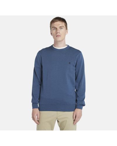 Timberland Williams River Crewneck Jumper For Men In Navy, Man, Navy, Size: 3xl - Blue