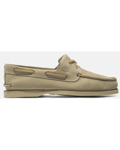 Timberland Classic Leather Boat Shoe For Men In Light Beige, Man, Beige, Size: 6 - Natural