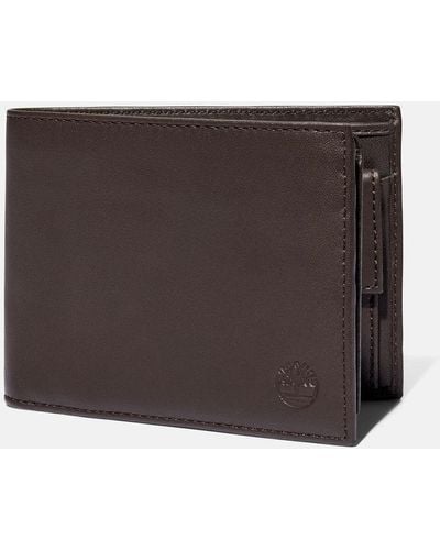 Timberland Kittery Trifold Leather Wallet With Coin Pocket - Brown