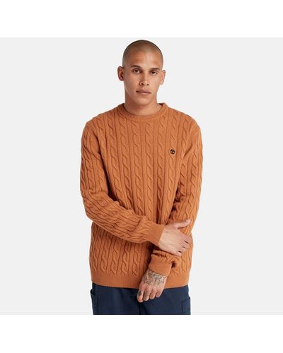 Timberland Phillips Brook Cable-knit Crew Jumper - Brown