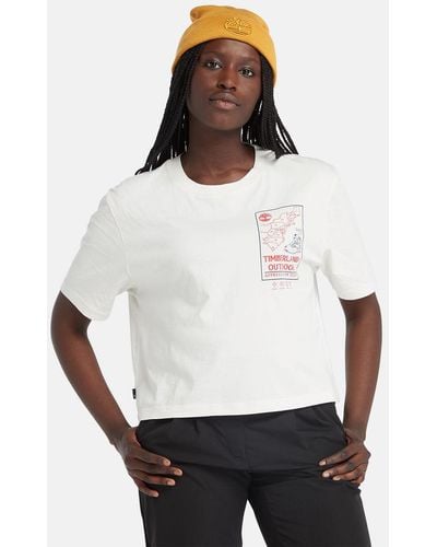 Timberland Short Sleeve Cropped T-shirt - White