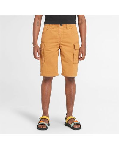 Timberland Twill Cargo Shorts - Orange