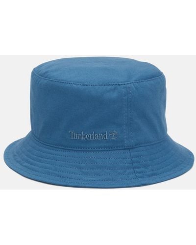 Timberland Peached Cotton Canvas Bucket Hat - Blue