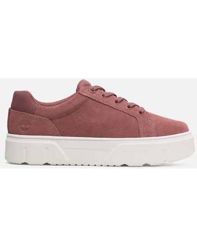 Timberland Laurel Court Low Lace-up Trainer For Women In Red, Woman, Red, Size: 3.5 - Pink