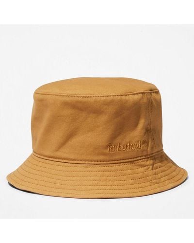 Timberland Peached Cotton Canvas Bucket Hat - Brown
